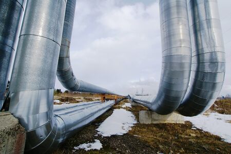 Equipment, cables and piping as found inside of a modern industrial power plant