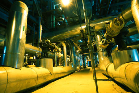 green toned interior industrial background.