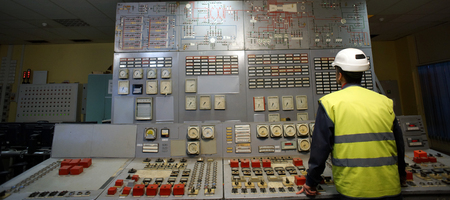 Operator at work place in the system control room