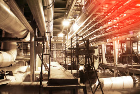 Pipes inside energy plant     