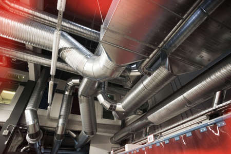 Ventilation pipes of an air conditionの写真素材