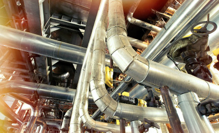 Industrial zone, Steel pipelines and equipment