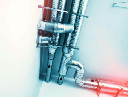 Ventilation pipes of an air conditionの写真素材
