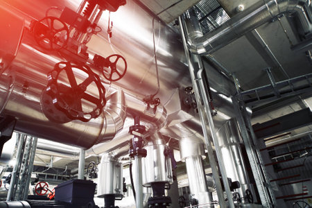 Industrial zone, Steel pipelines and equipment