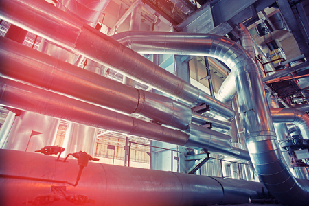 Equipment, cables and piping as found inside of a modern industrial power plant
              の写真素材