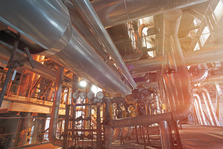 Equipment, cables and piping as found inside of a modern industrial power plant
                    のeditorial素材