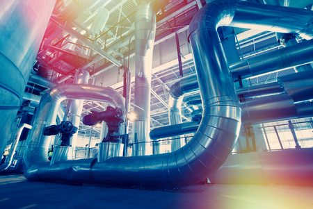 Equipment, cables and piping as found inside of a modern industrial power plant
のeditorial素材