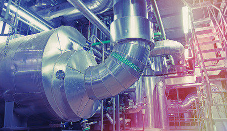 Equipment, cables and piping as found inside of a modern industrial power plant
のeditorial素材