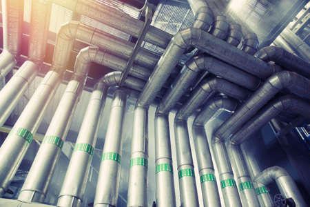 Industrial Steel pipelines, valves, cables               