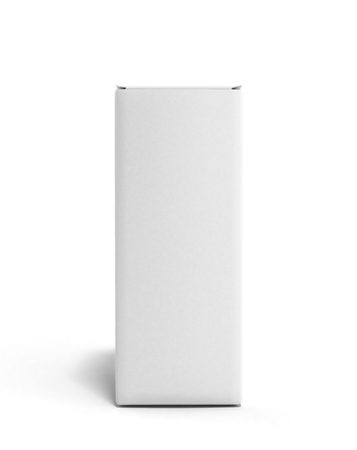 clean paper box 3d illustration isolated on white