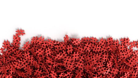 Infinite hashtags on a plane original 3d rendering illustrationの写真素材