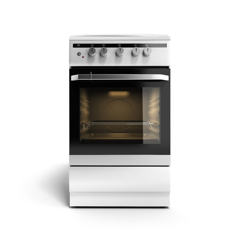 Gas stove 3d render isolated on a white backgroundの写真素材