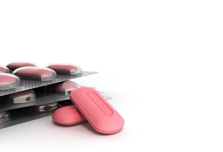 Vitamin pills 3d render on white backgroundの写真素材