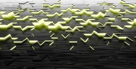 futuristic abstract technology yellow background 3d render