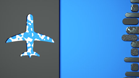 Modern world traveling world concept 3d render backgroundの写真素材