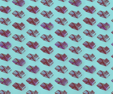 Seamless pattern of geometric shapes. Blue and pink colors.の写真素材