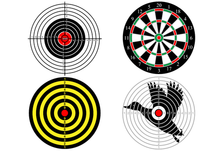 Set targets for shooting practiceのイラスト素材
