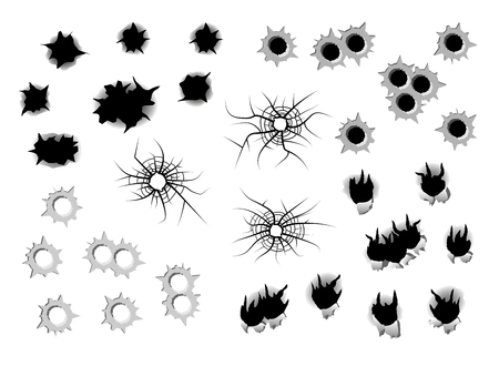 Set of bullet holesのイラスト素材