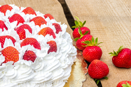strawberry cake (half cake)の写真素材