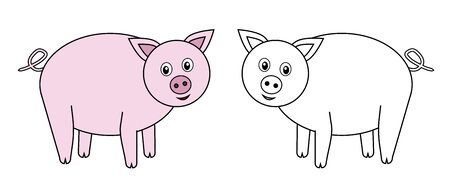 pigs animal. Vector, illustrationのイラスト素材