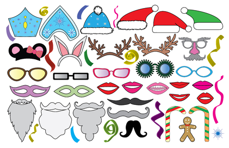 Christmas party set.のイラスト素材