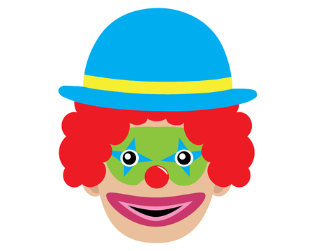 Icon of head of clown with hat. Vector illustration.のイラスト素材
