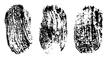 Fingerprint of woman, set. Vector illustrationのイラスト素材