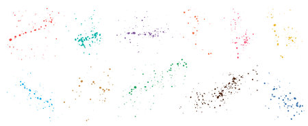 Overlay, elements of paint ink splatter, set. vector illustrationのイラスト素材