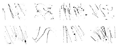 Set of elements of paint ink splatter.  Vector illustrationのイラスト素材