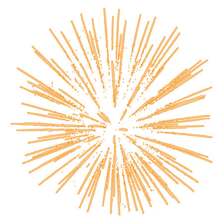 Beautiful firework with shining sparks. Vector illustrationのイラスト素材