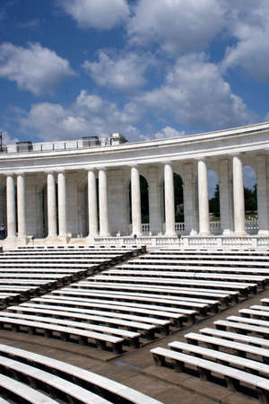 Inside view of the amphitheater in front of the tomb of the unknown soldier, Arlington Cemetery, VA