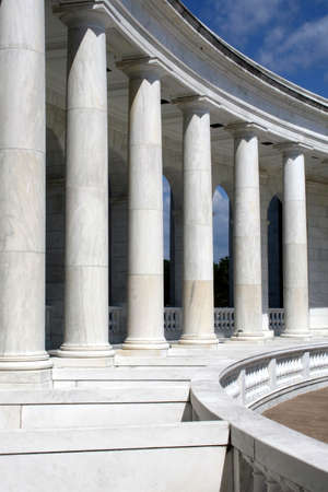 Inside view of the amphitheater in front of the tomb of the unknown soldier, Arlington Cemetery, VAの写真素材