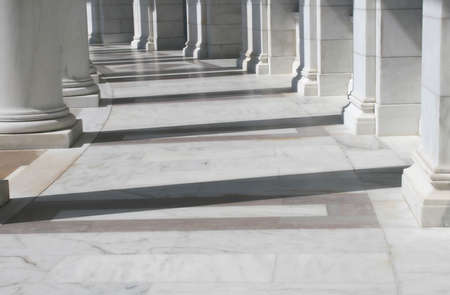 Inside view of the amphitheater in front of the tomb of the unknown soldier, Arlington Cemetery, VA