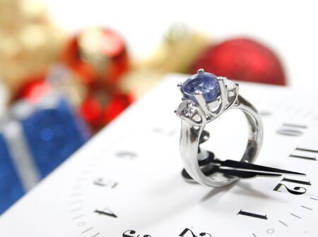 Conceptual image representing proposal on New Year's night, expectation, eternity, being together...