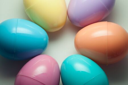 Close up Circle easter egg ambianceの写真素材