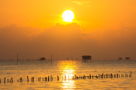 Beautiful sunrise above the seaの写真素材