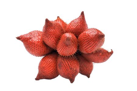 Salacca zalacca isolated on white background.の写真素材