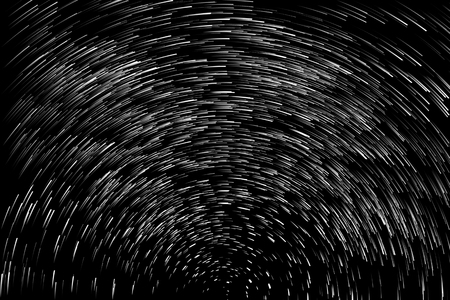 Star trails on black background. abstract for background.の写真素材