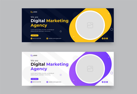 Corporate Business Social Media Cover Template Web Banner Design.のイラスト素材