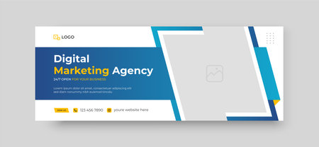 Business marketing social media cover template professional banner designのイラスト素材