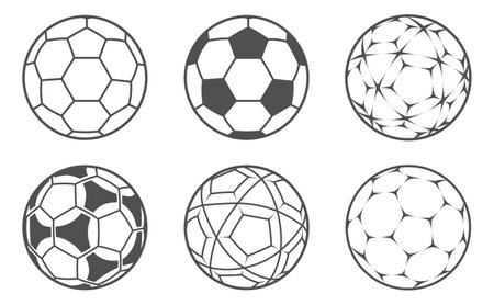 Soccer ball or football flat vector icon simple black style, illustration.のイラスト素材