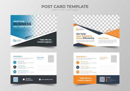 company business promotion postcard template designのイラスト素材