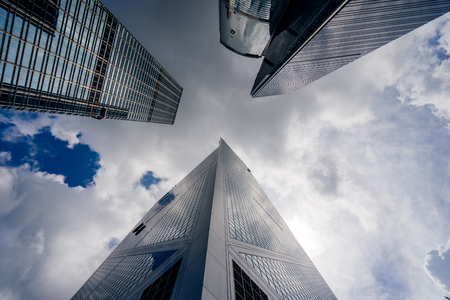 Modern building office at Central Business District in Hongkong city, Hong Kongの写真素材