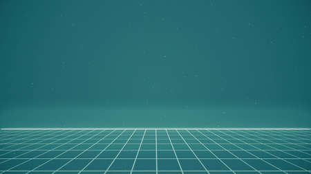Retro cyberpunk style 80s Sci-Fi Background Futuristic with laser grid landscape. Digital cyber...