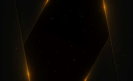 Abstract Luxurious Gold frames light in backgroundの写真素材