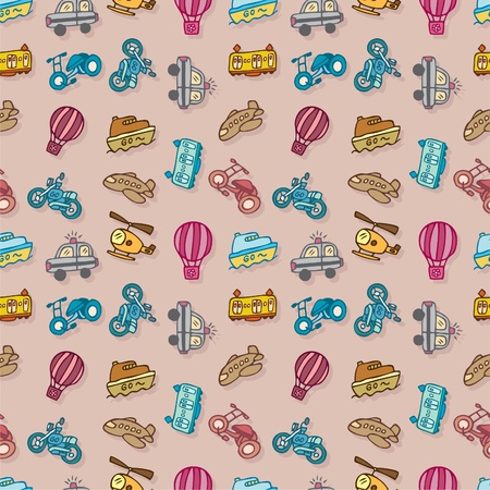 seamless transport patternのイラスト素材