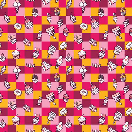 color candy seamlessのイラスト素材