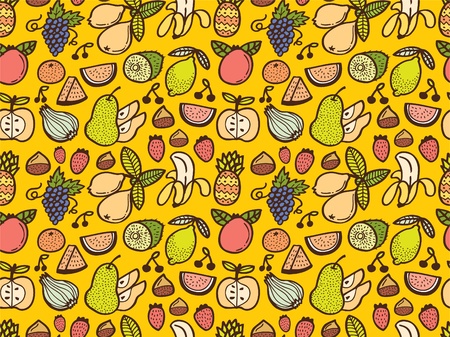 seamless fruit patternのイラスト素材