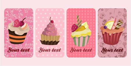 cake cardのイラスト素材