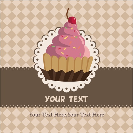 cake cardのイラスト素材